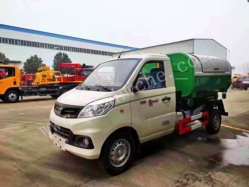 福田3方勾臂垃圾車報(bào)價(jià) 福田祥菱勾臂垃圾車價(jià)格  藍(lán)牌汽油勾臂垃圾車廠家